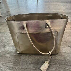 Merona Metallic Gold Tote Bag